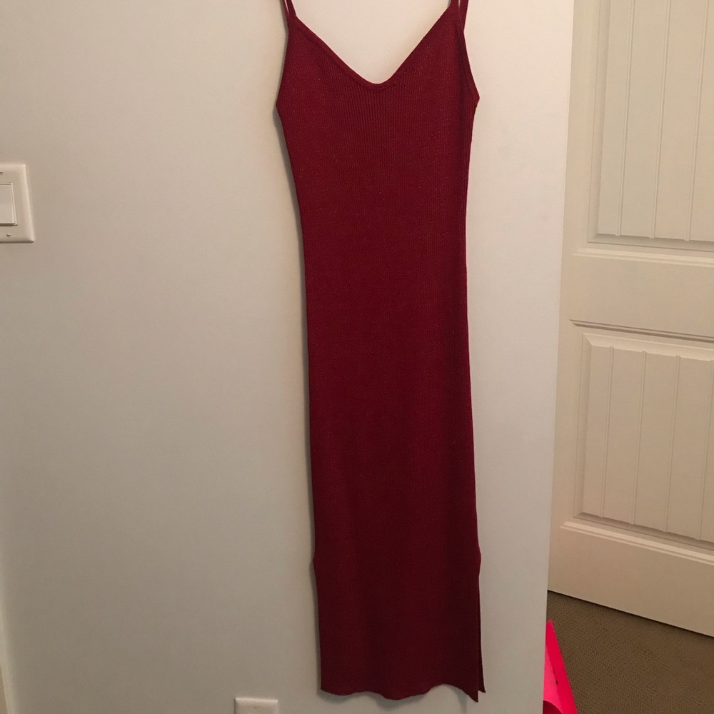 Ruby Red Bodycon Dress - Picture 2 of 3